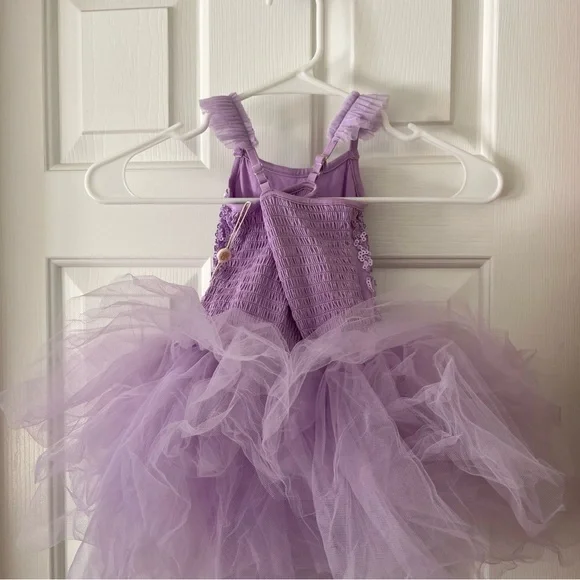 Bums & Roses French Lavender Sequin Tutu Dress Size 2T NWT - Picture 7 of 8